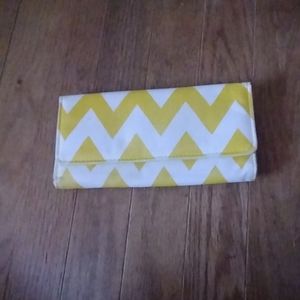 Yellow chevron wallet